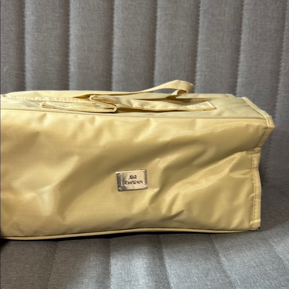 JM New York Cream Travel Bag Durable and Minimalist